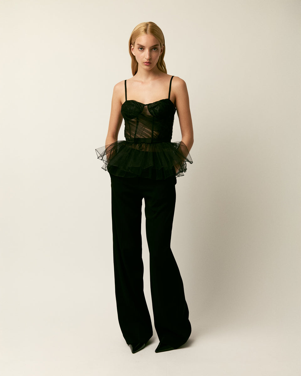 〈 ELENDEEK 〉 side hembelt pants ⑴ 77482_990-1-onbody15.jpg