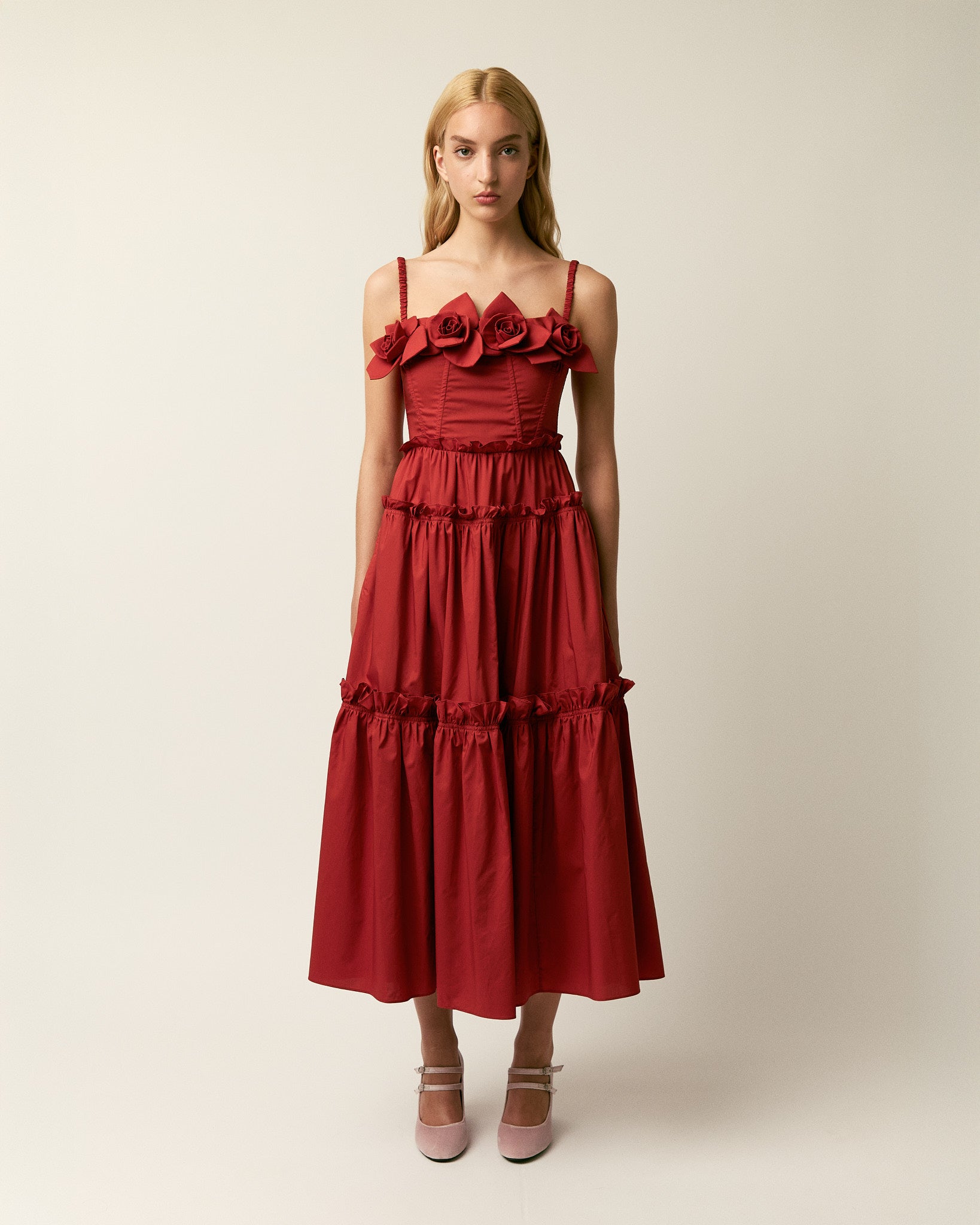 aknvas red dress The Sonia dress in red 6