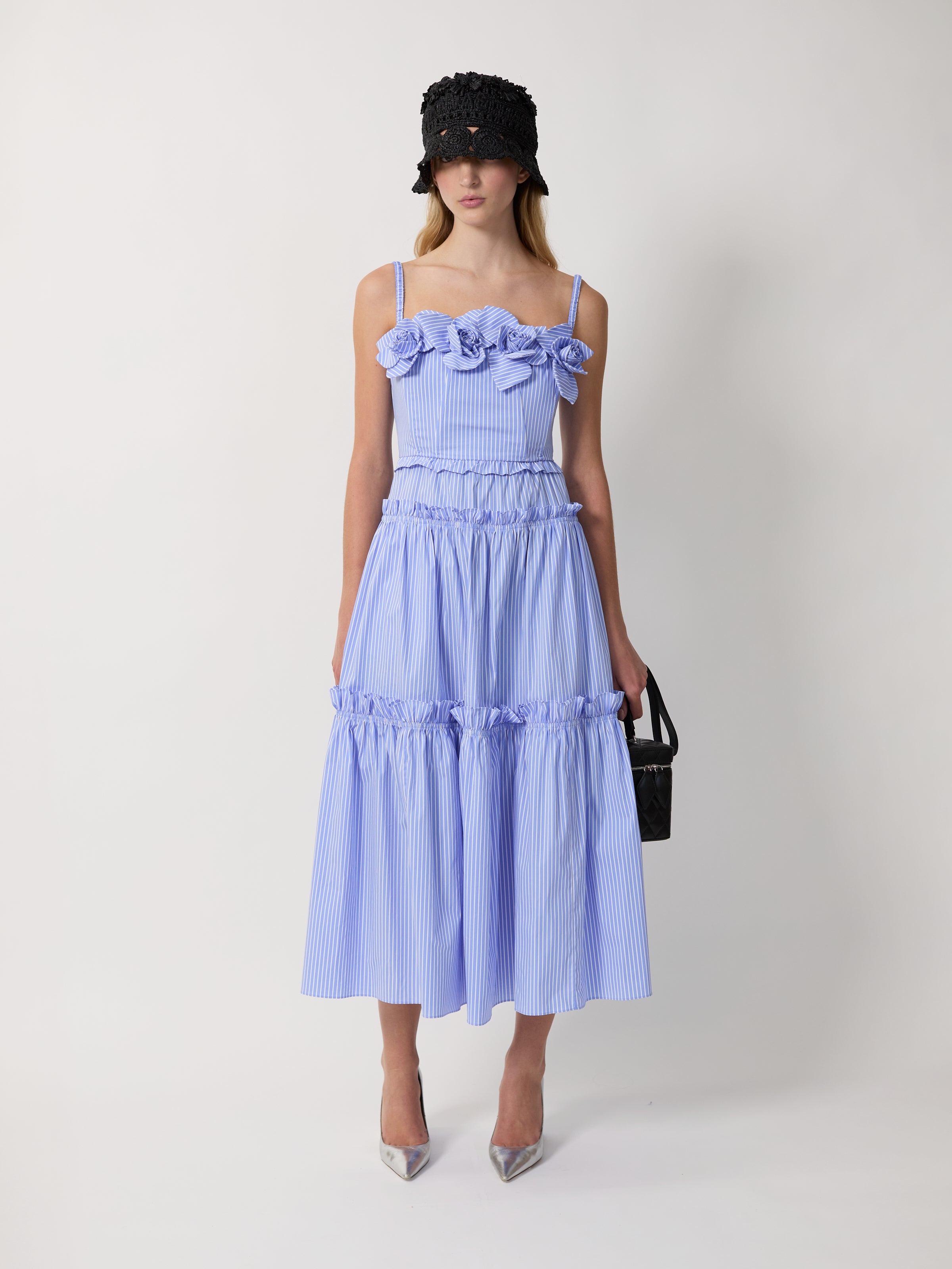 The Rach dress in poplin stripe 6