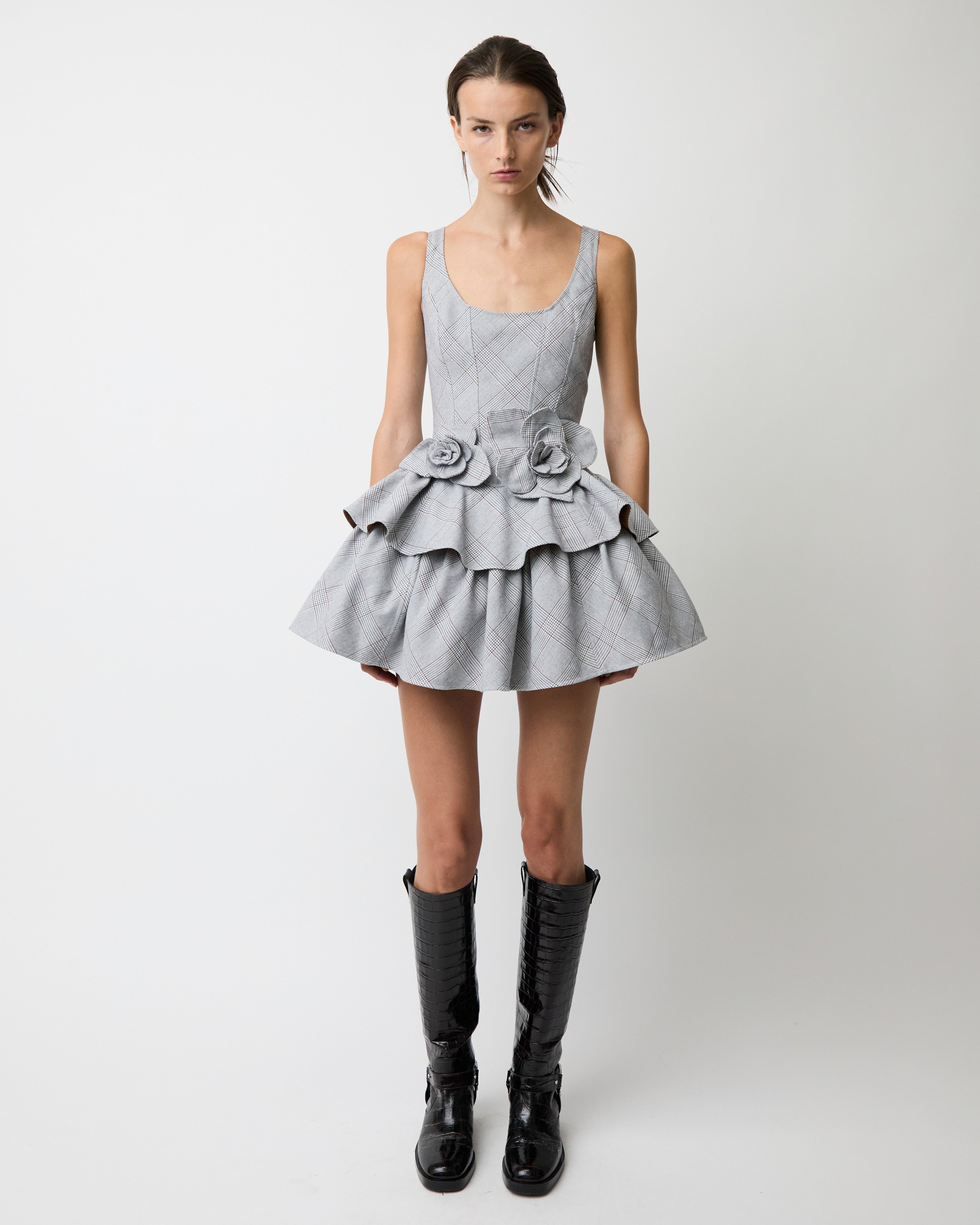 aknvas denim dress The Devyn plaid dress 0