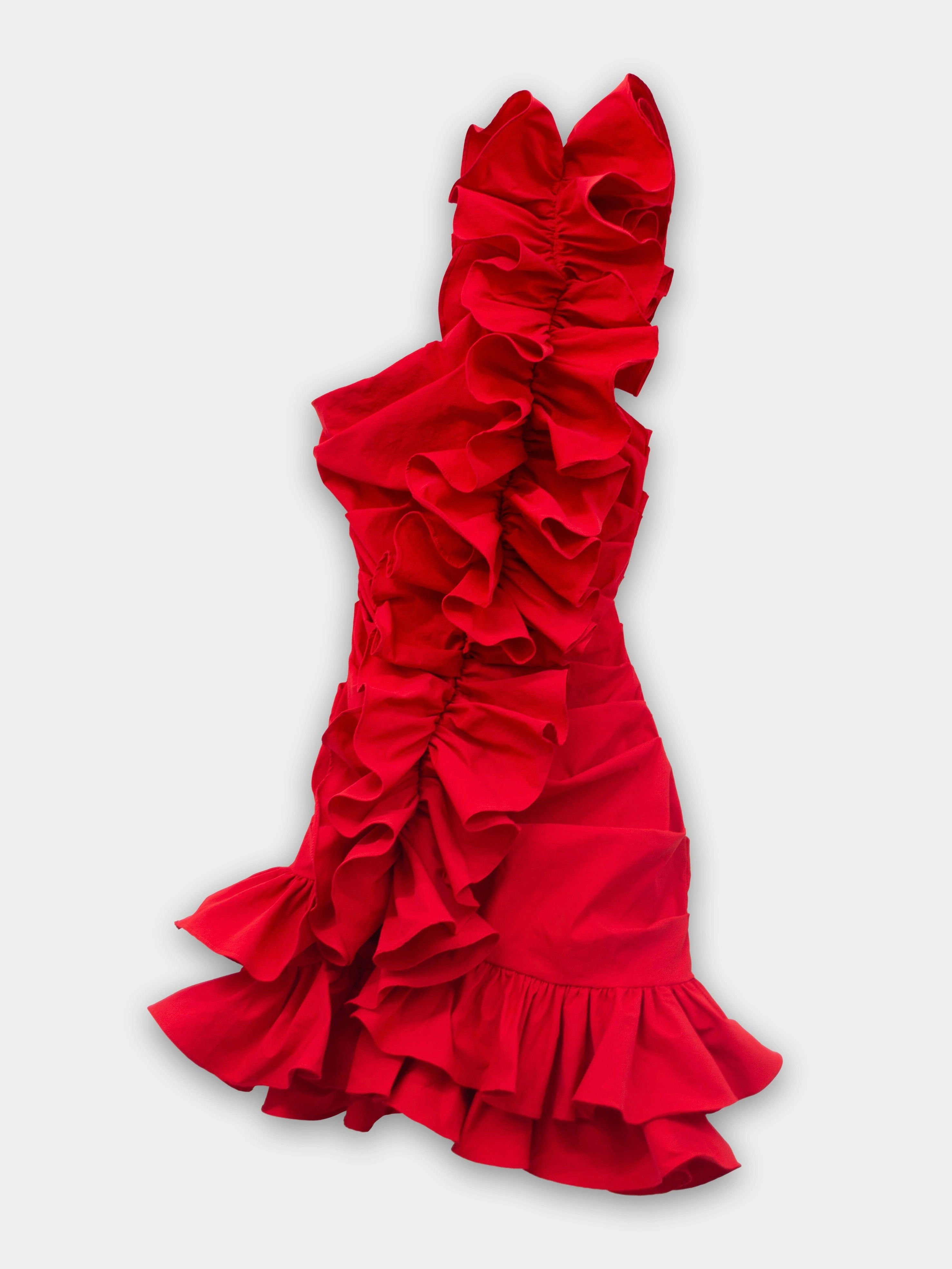 The Sonia dress in red