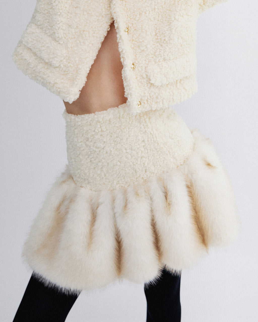 Lita faux fur skirt