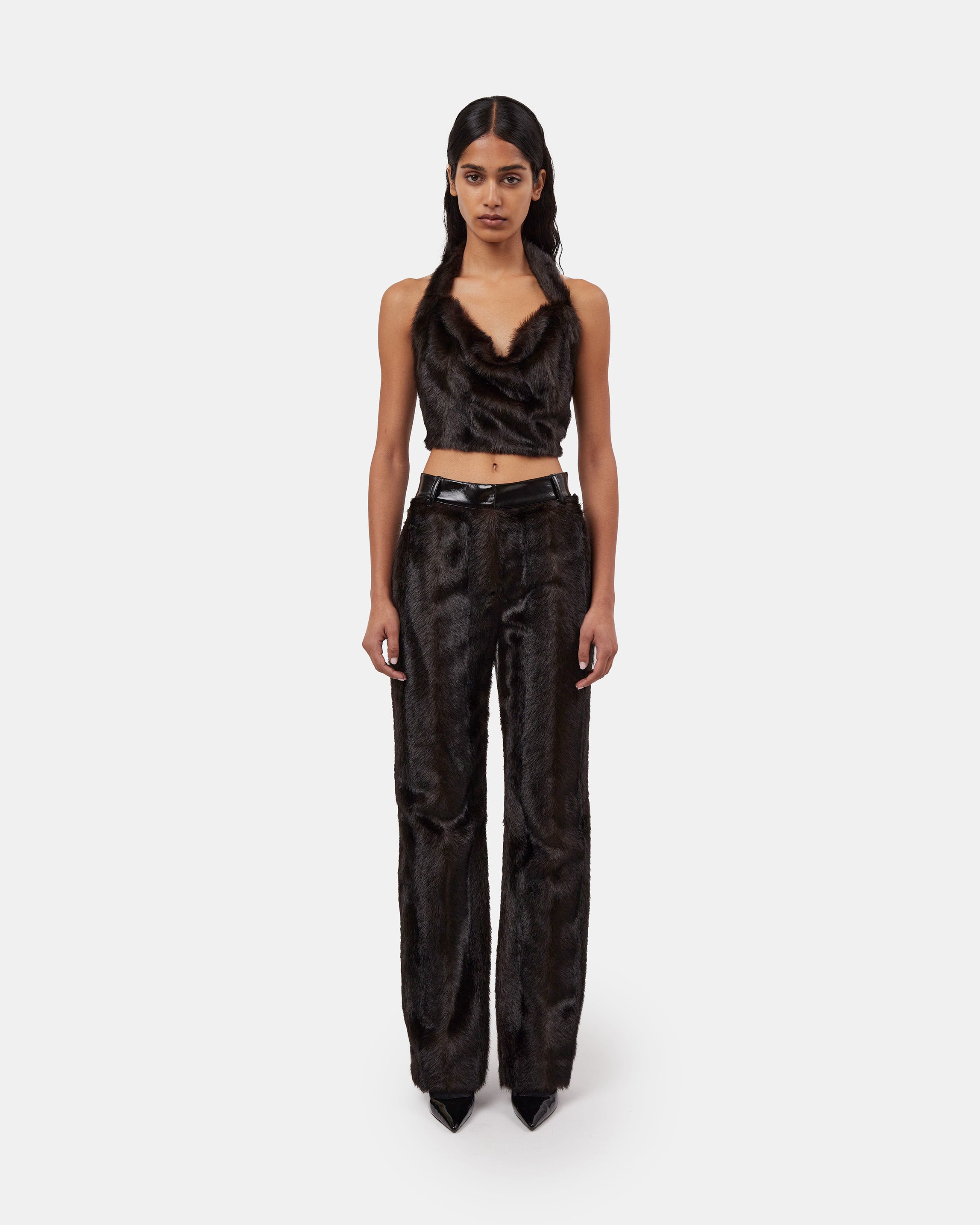 The Barberini pants in faux mink