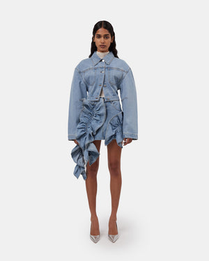 Rivington Ruffle Denim Skirt