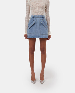 Denim Cherry Skirt