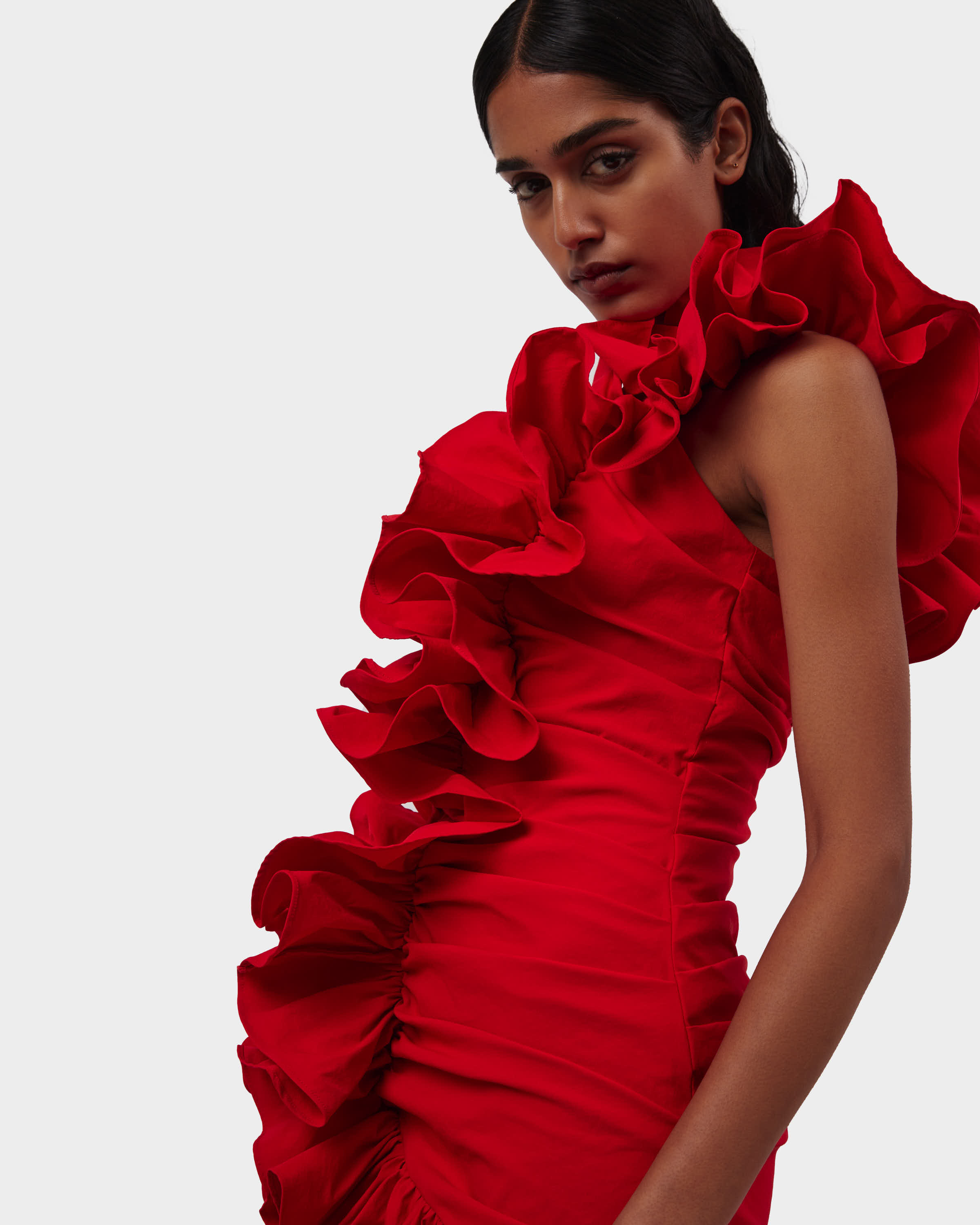 The Sonia dress in red