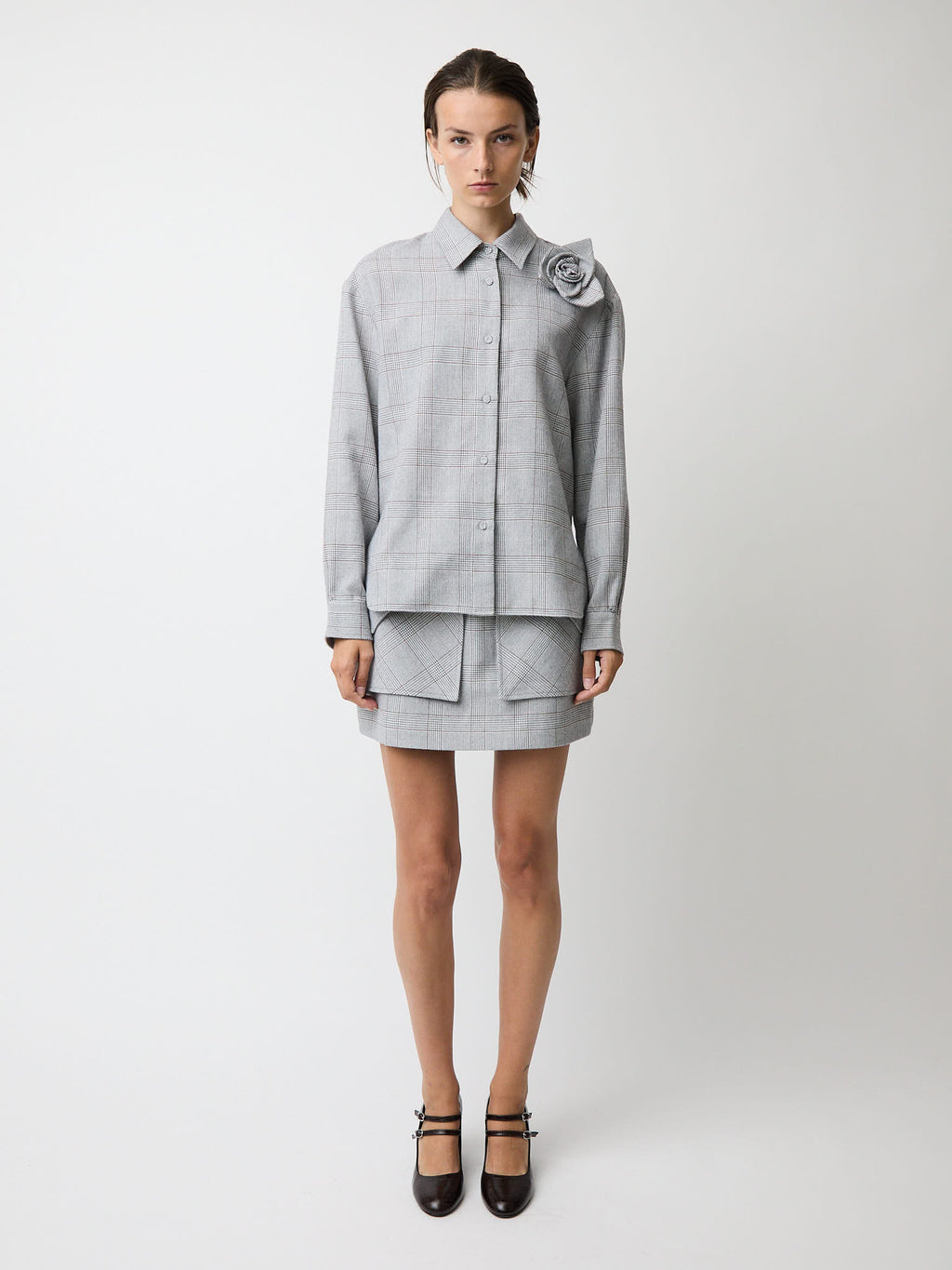 The Flor top in plaid