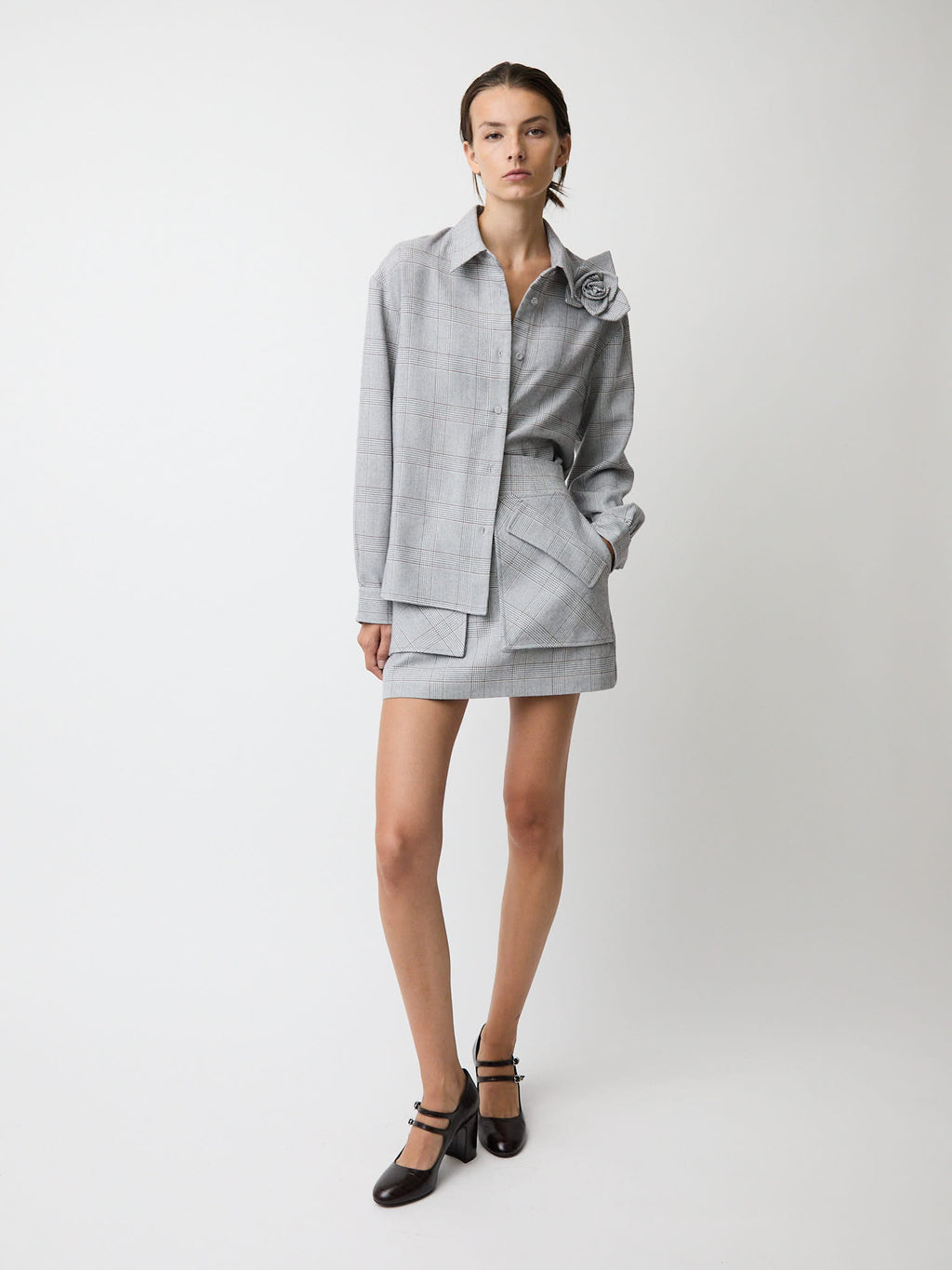 The Flor top in plaid