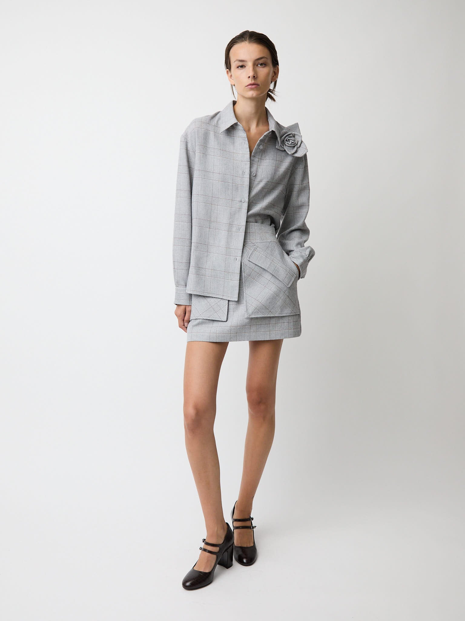 The Flor top in plaid