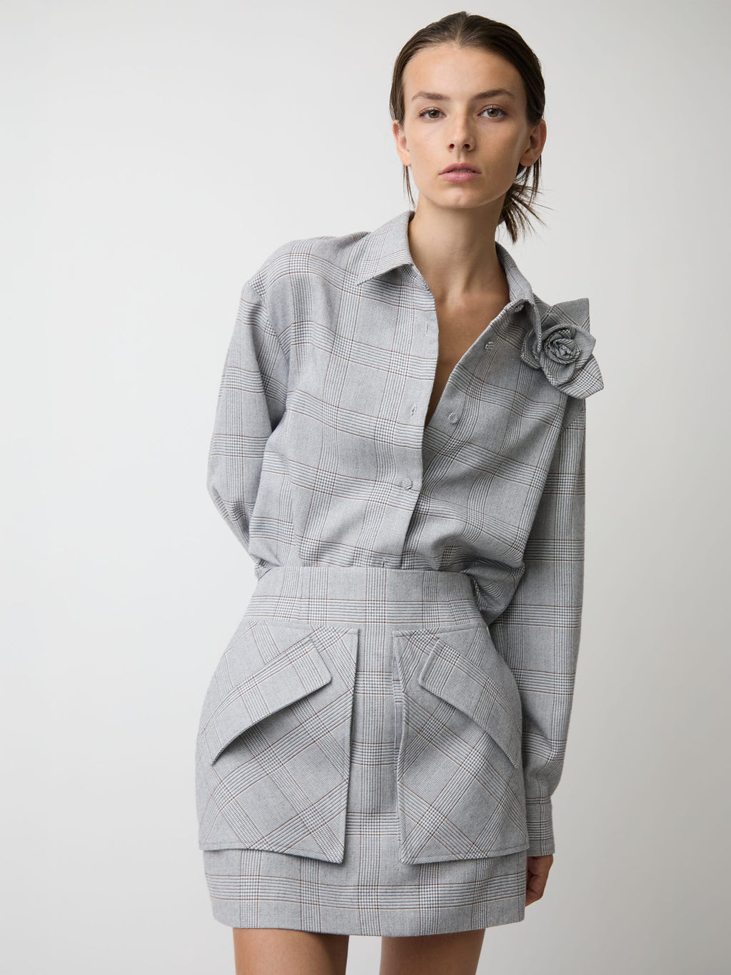 The Flor top in plaid
