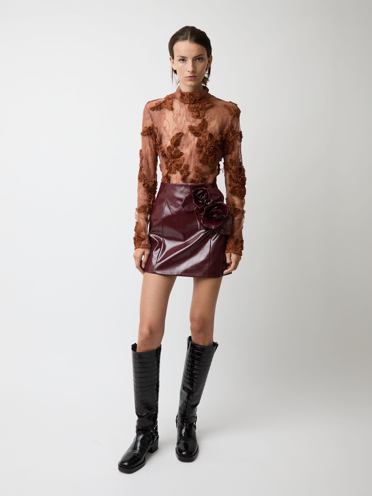 The Liva skirt in bordeaux
