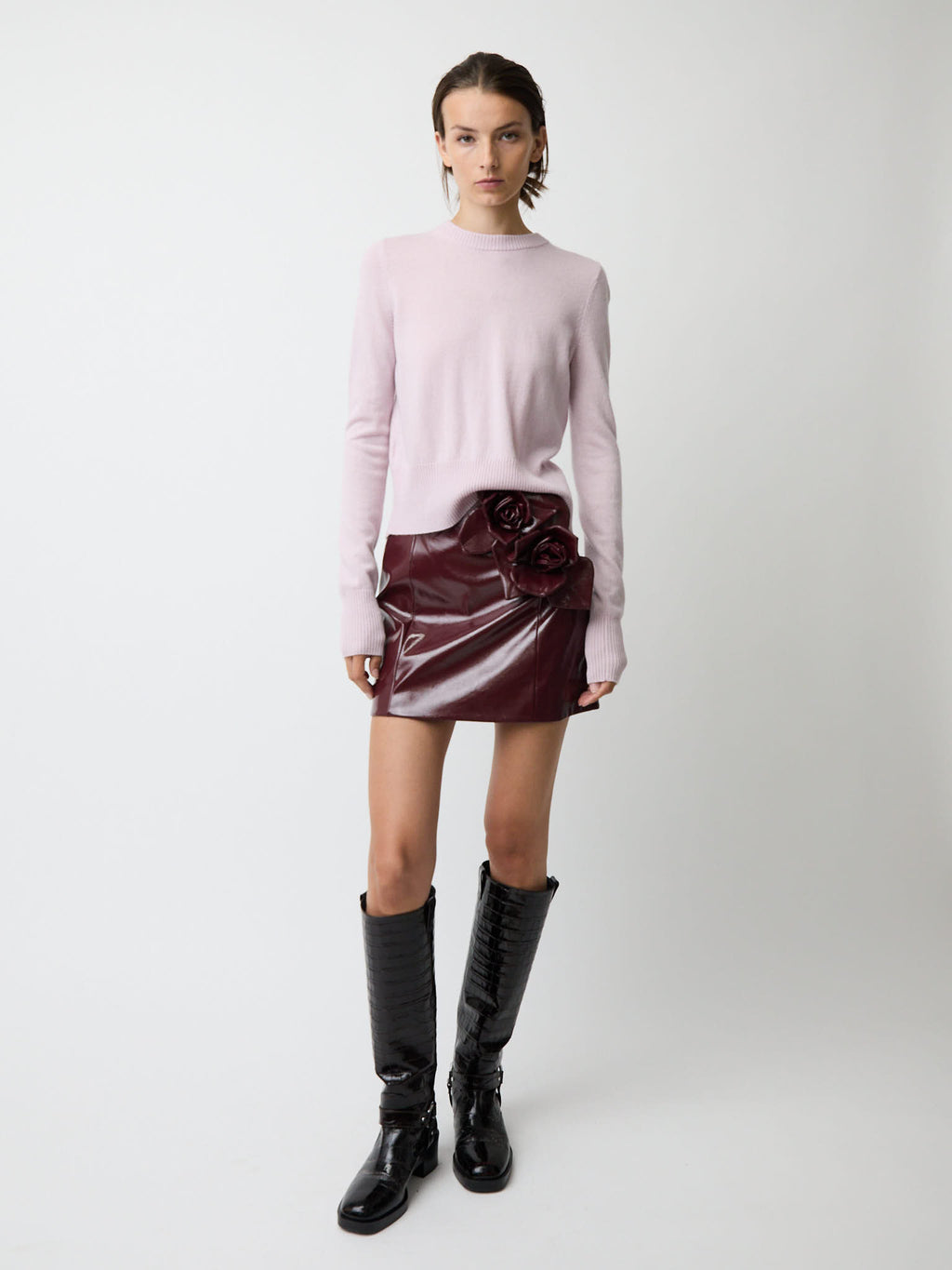 The Caja reversible long sleeve top in cashmere
