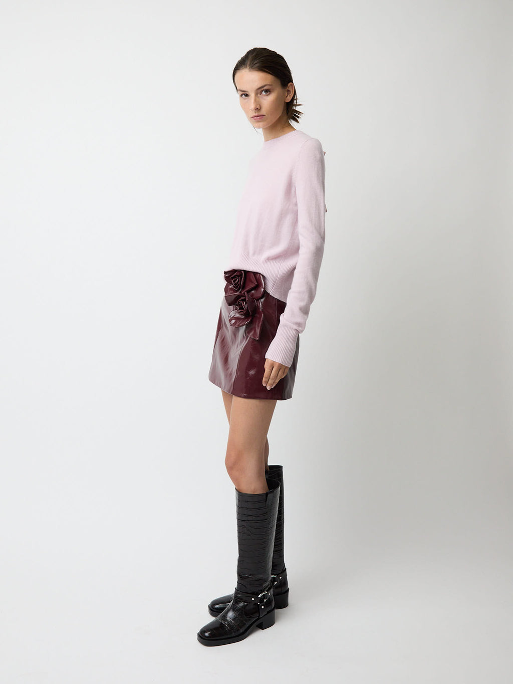 The Caja reversible long sleeve top in cashmere