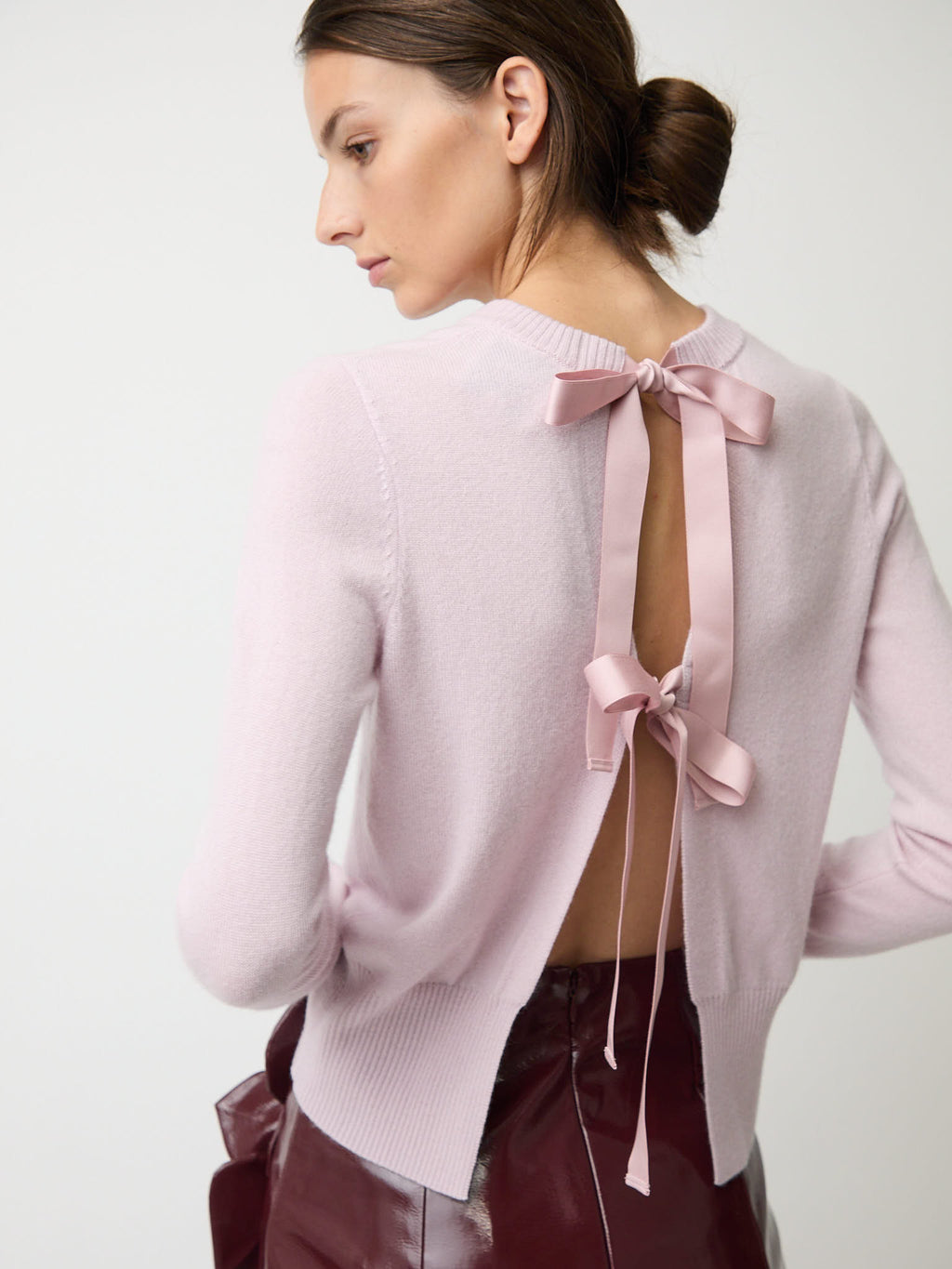 The Caja reversible long sleeve top in cashmere