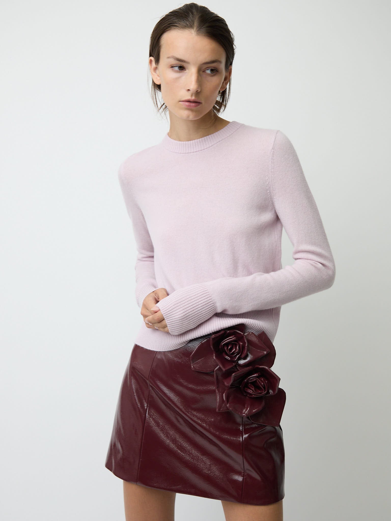 The Caja reversible long sleeve top in cashmere