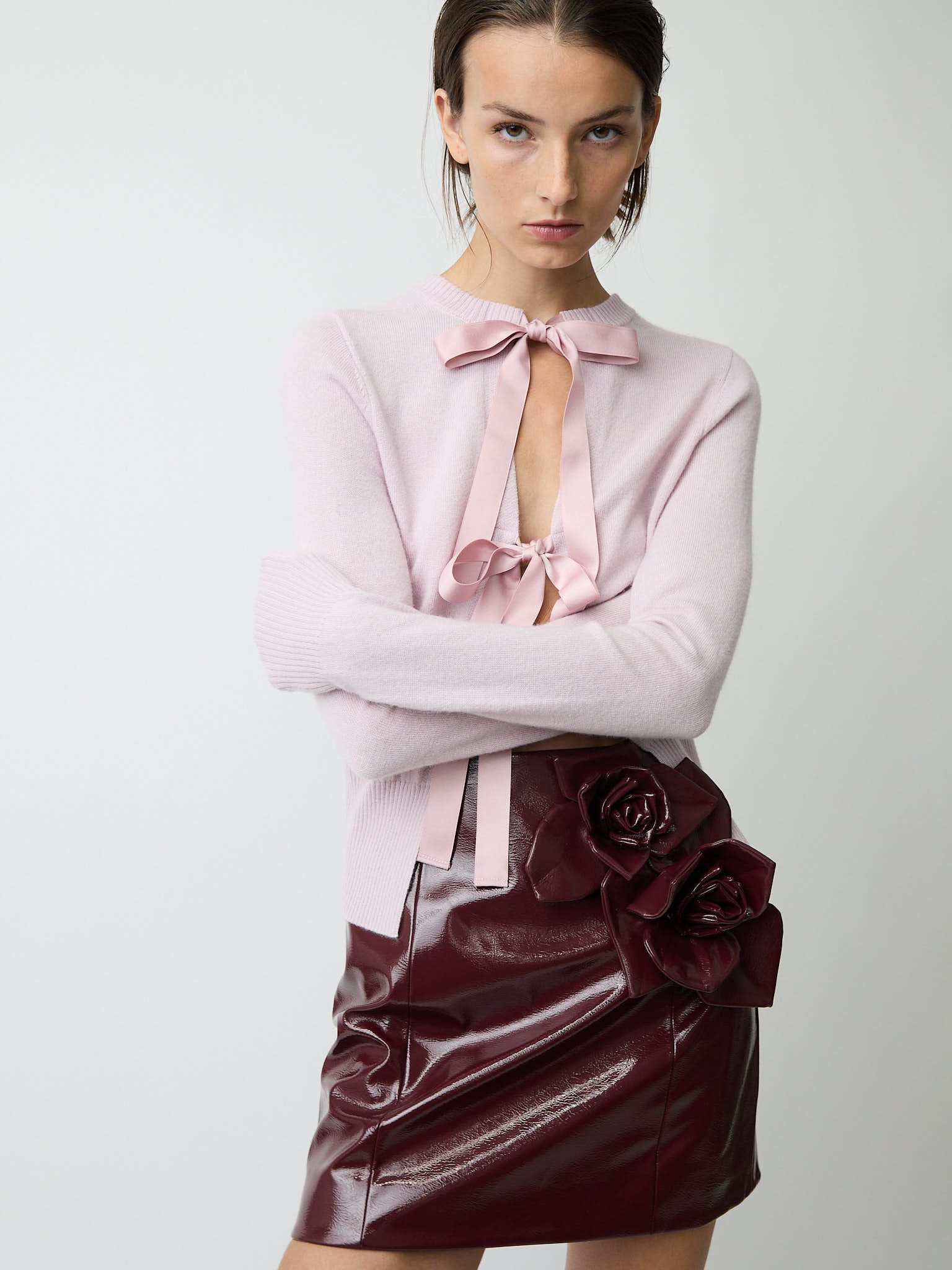 The Caja reversible long sleeve top in cashmere