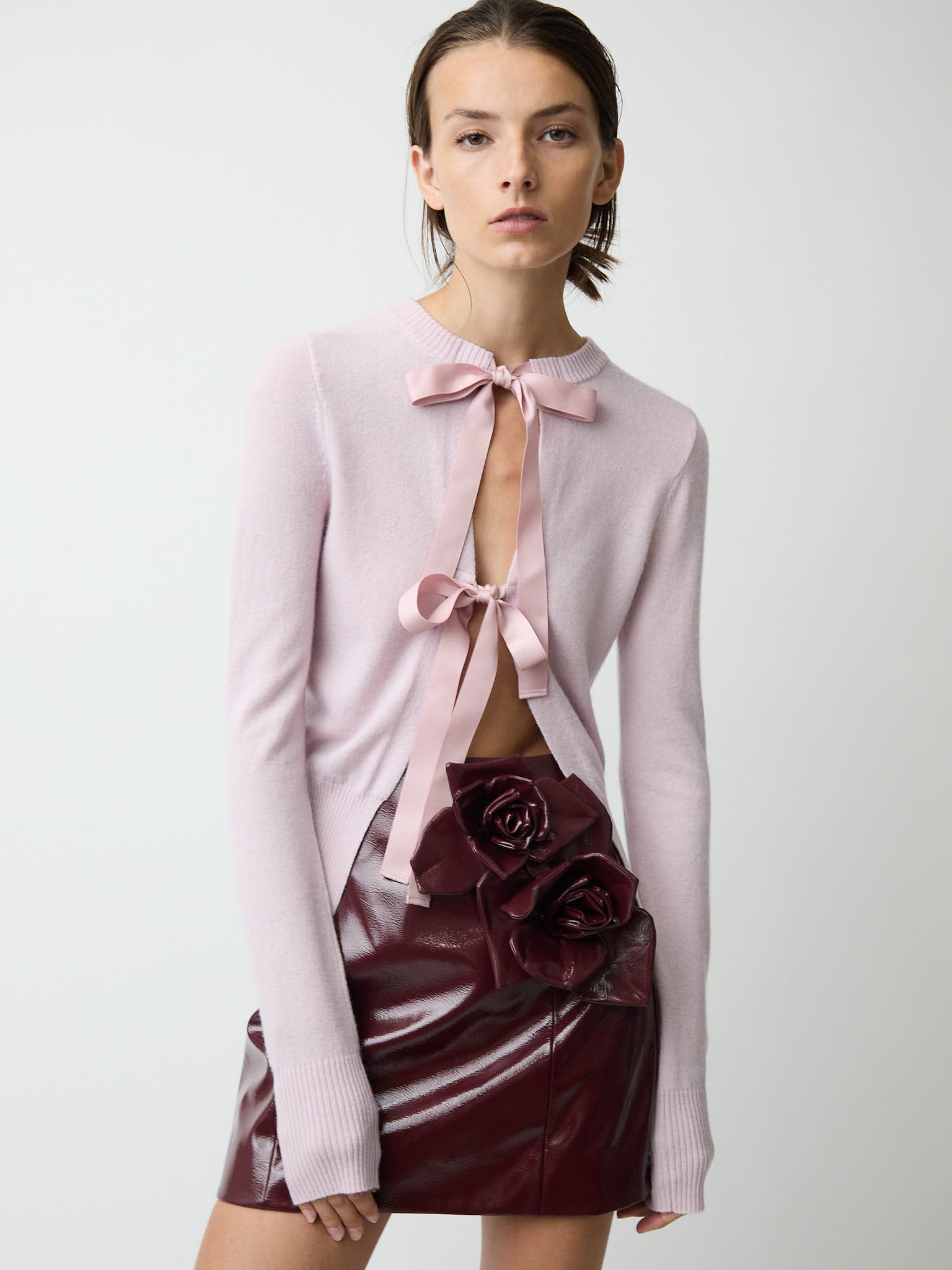 The Caja reversible long sleeve top in cashmere