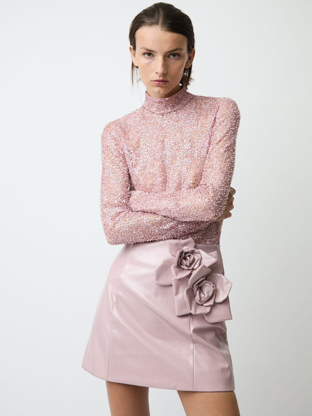 The Liva skirt in mauve rose