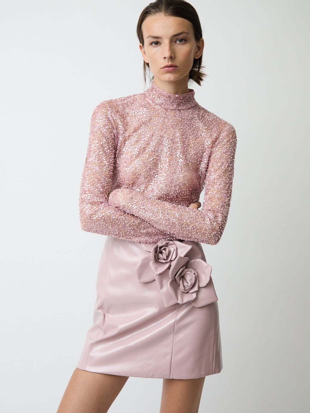 The Liva skirt in mauve rose