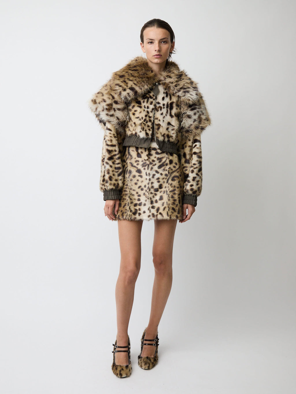The Valde bomber in faux lynx