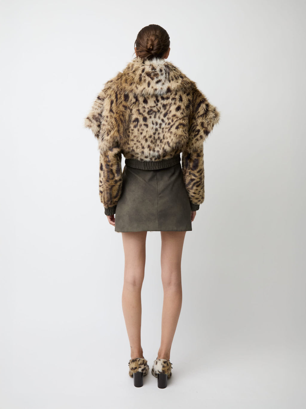 The Valde bomber in faux lynx