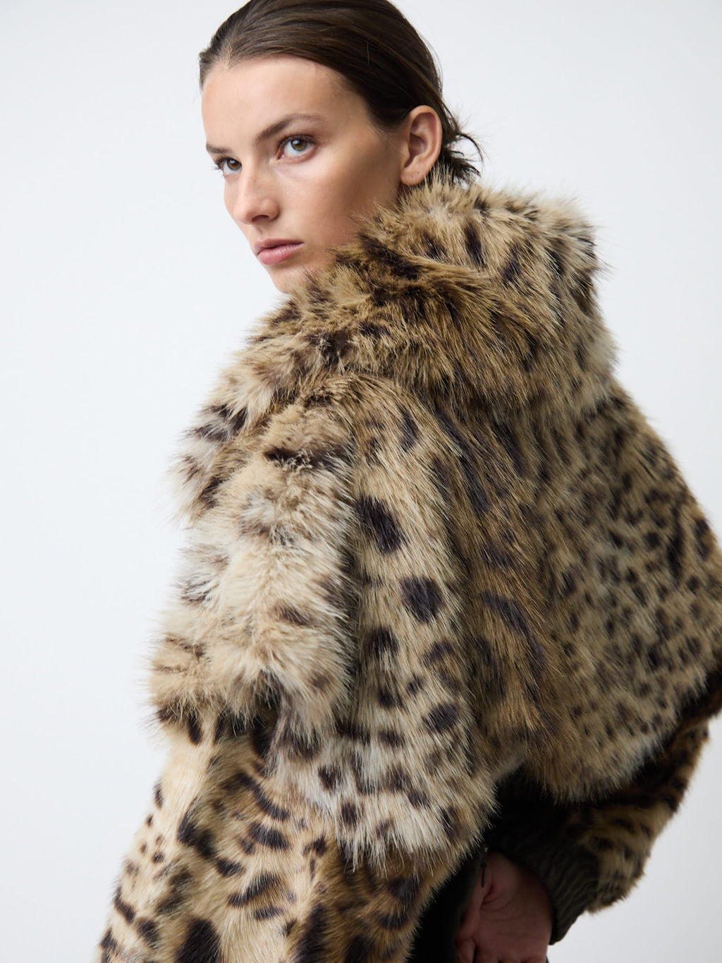 The Valde bomber in faux lynx