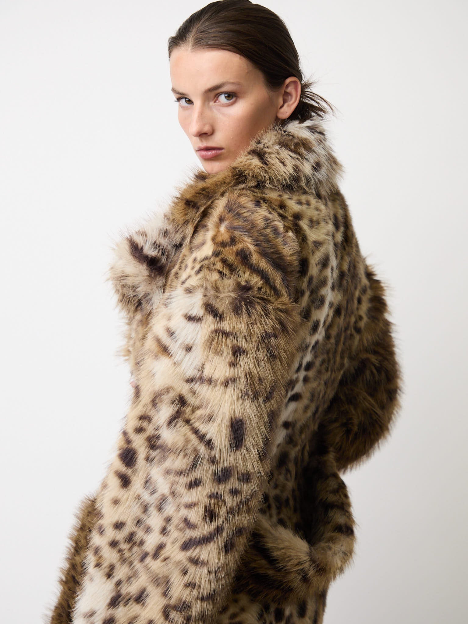 The Kassel coat in faux lynx