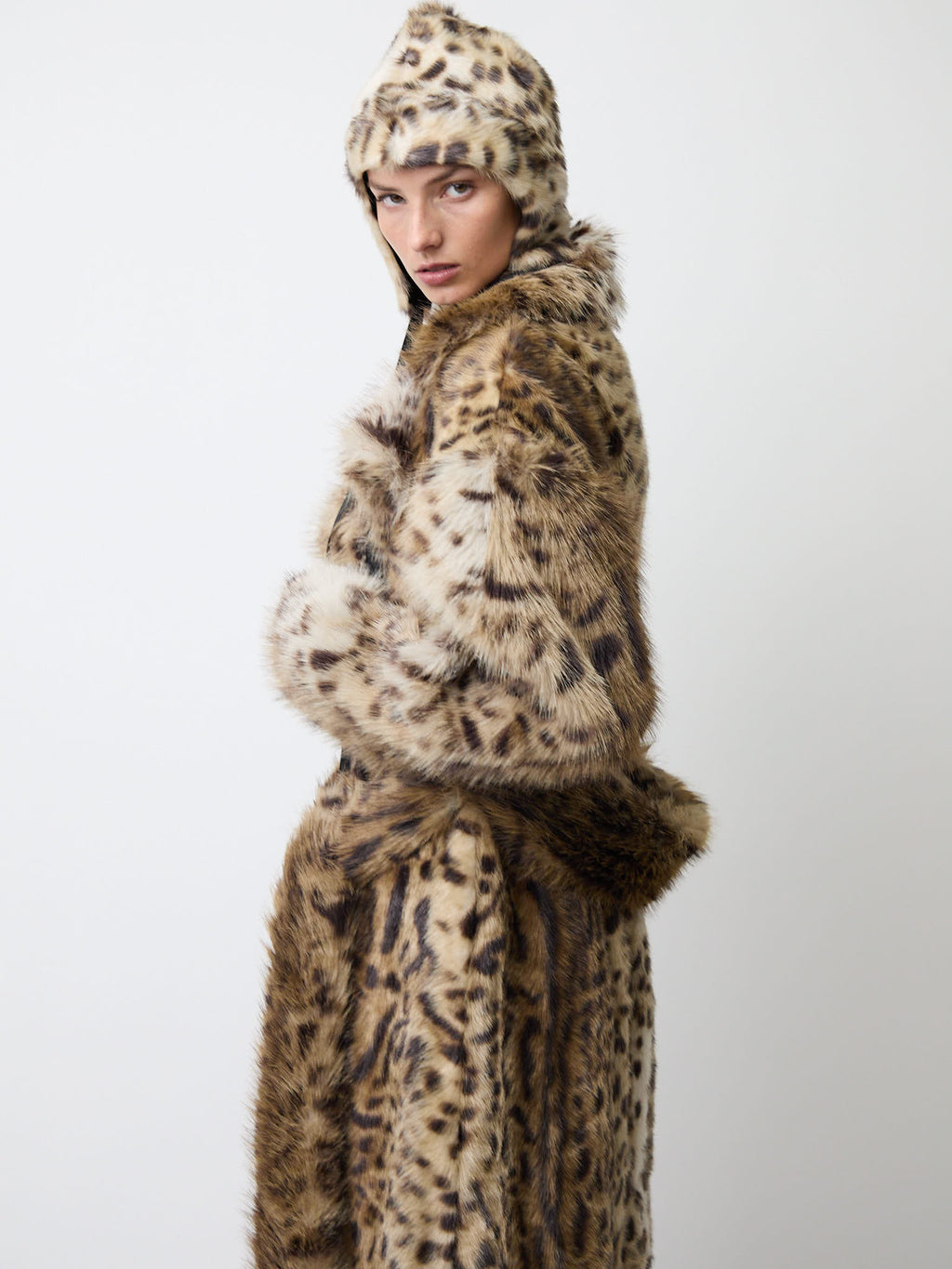 The Kassel coat in faux lynx