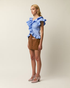 The Penelope top in cotton poplin