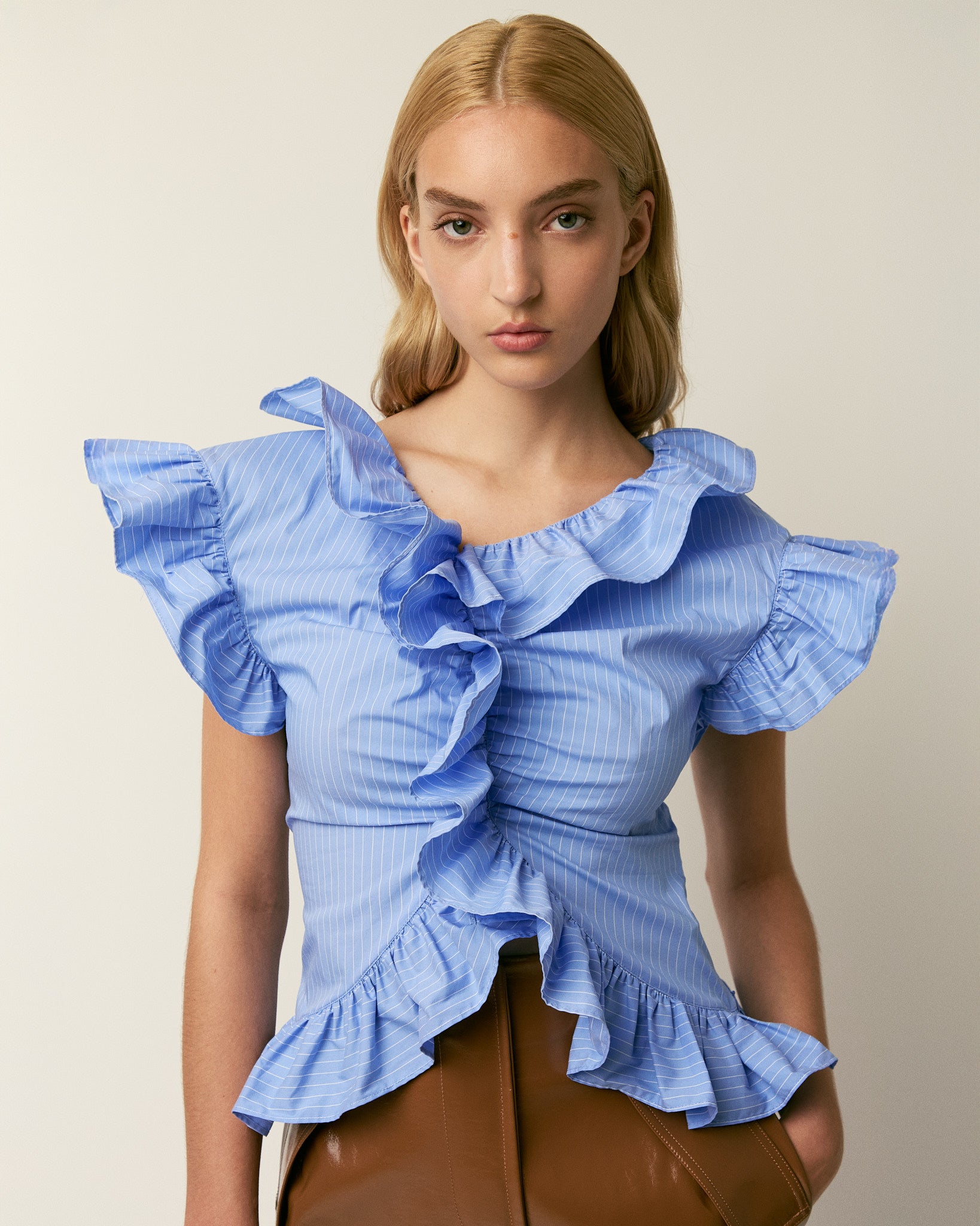 The Penelope top in cotton poplin