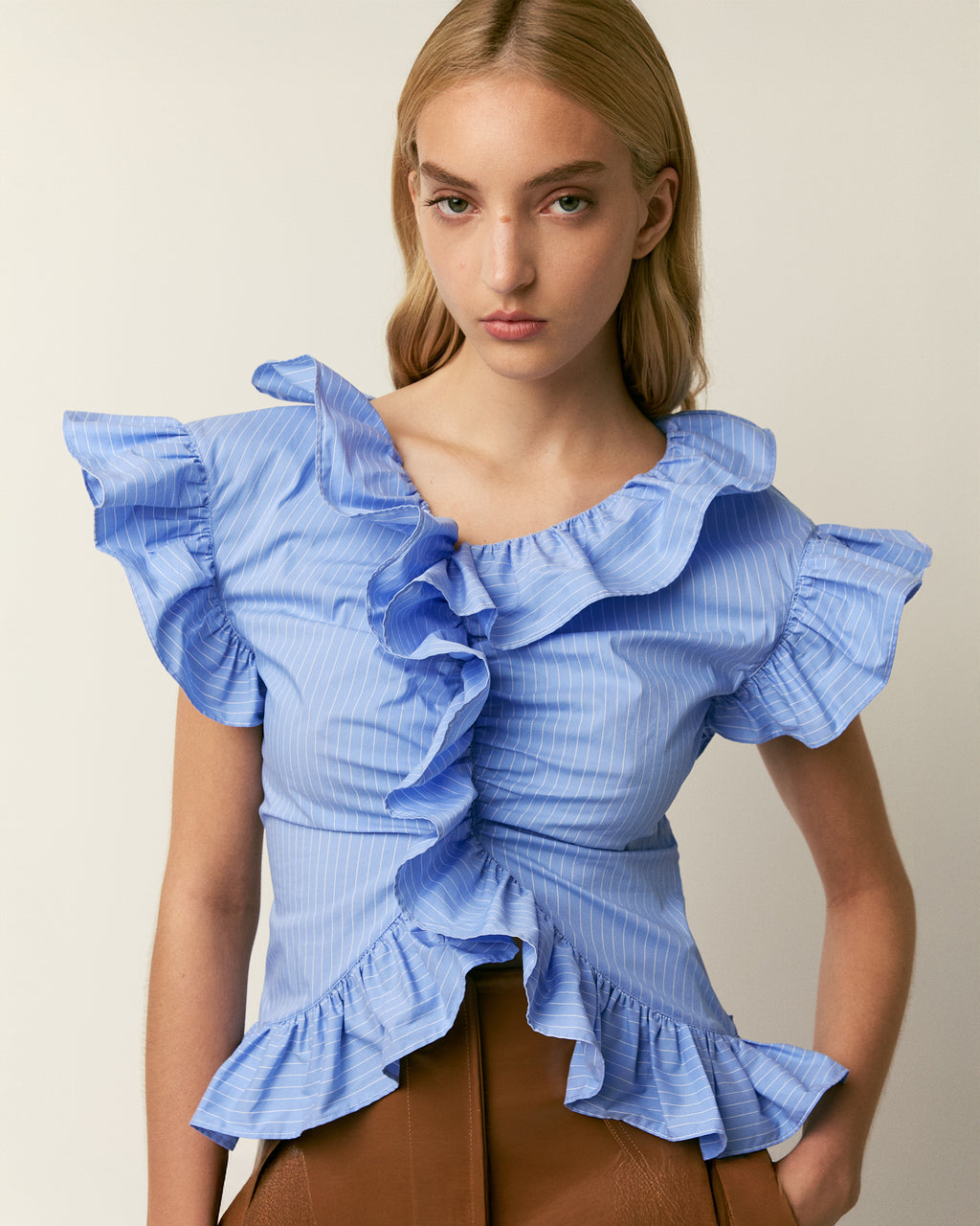 The Penelope top in cotton poplin