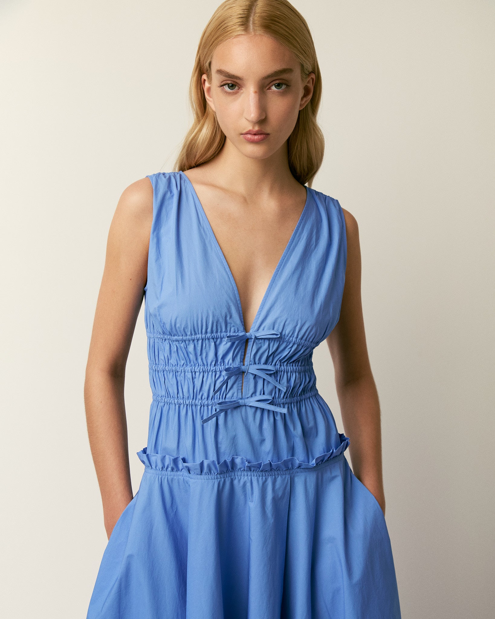 Zelie cotton poplin dress