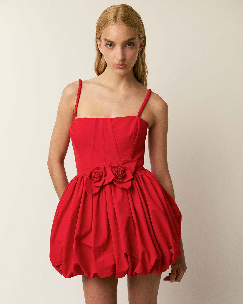 The Anais dress in red