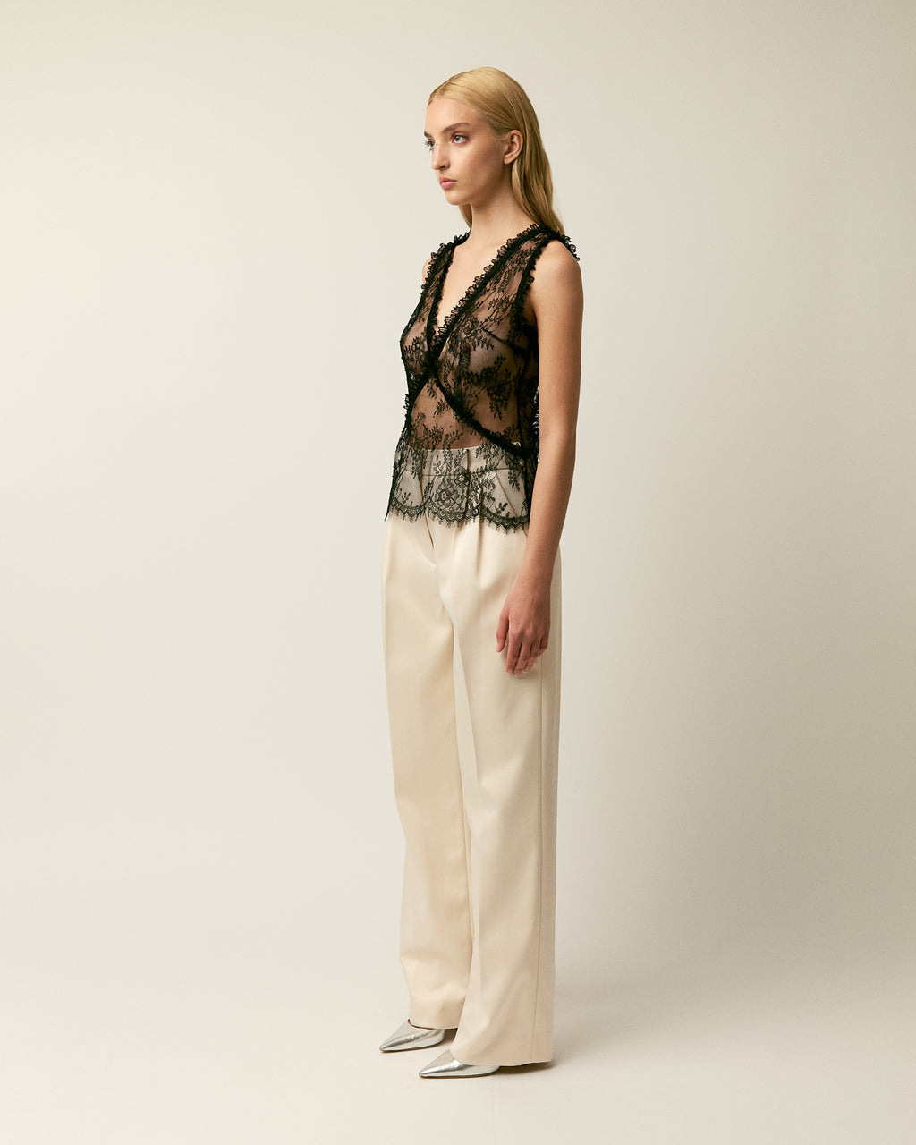 The Petronella pants in duchess satin