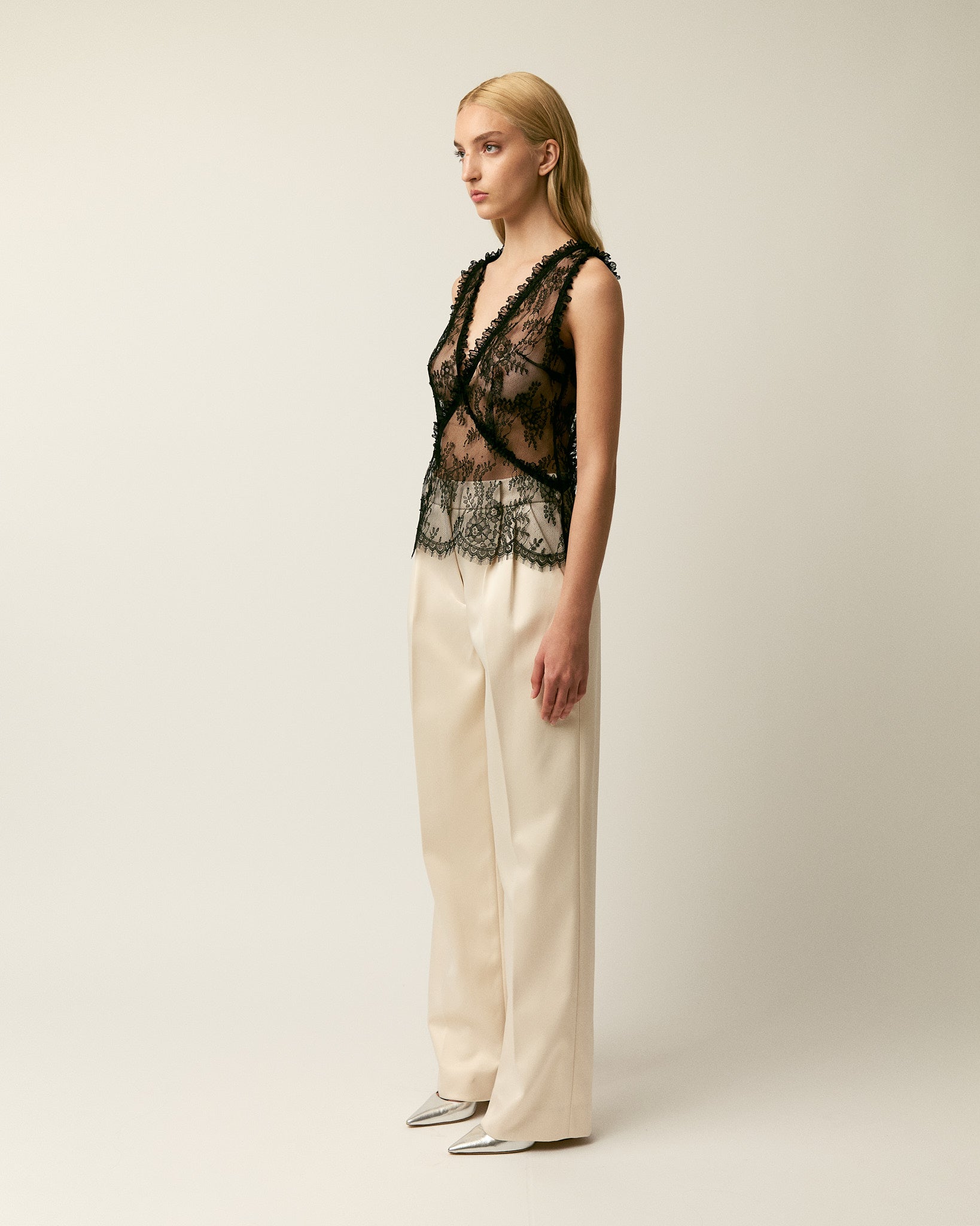 The Petronella pants in duchess satin