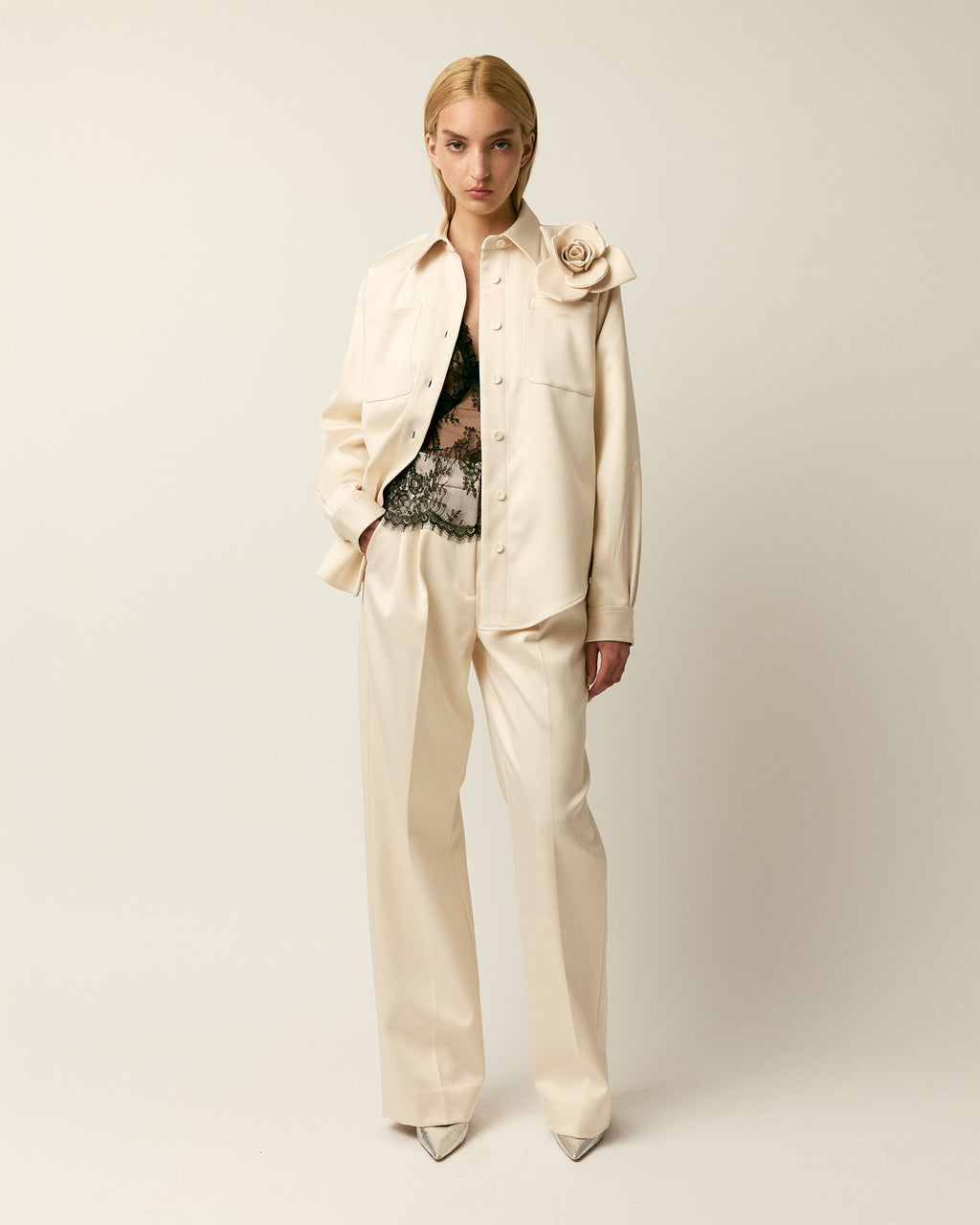 The Petronella pants in duchess satin