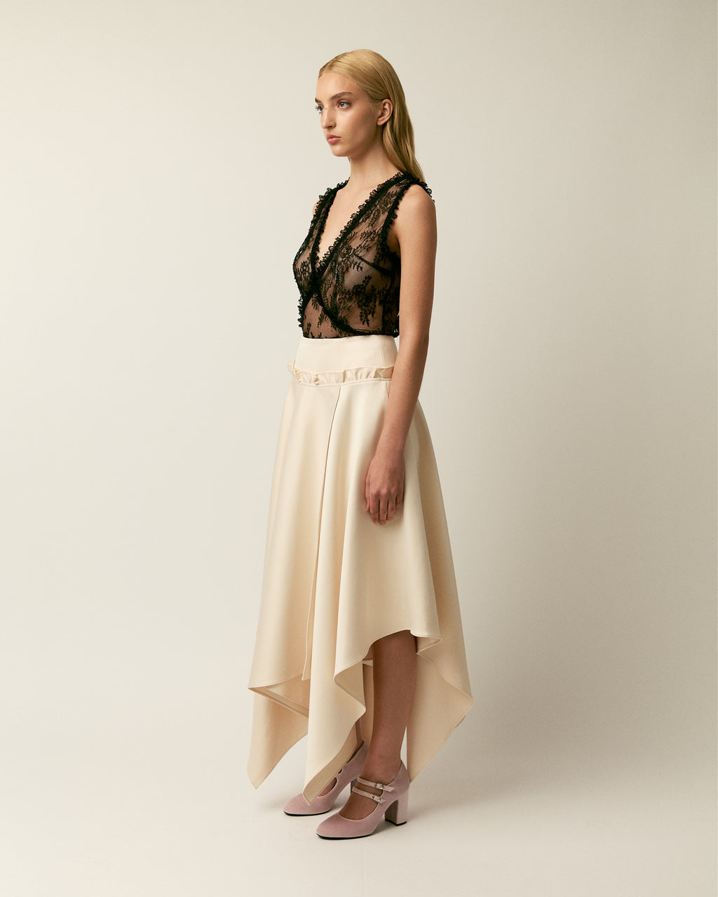 The Vera satin skirt