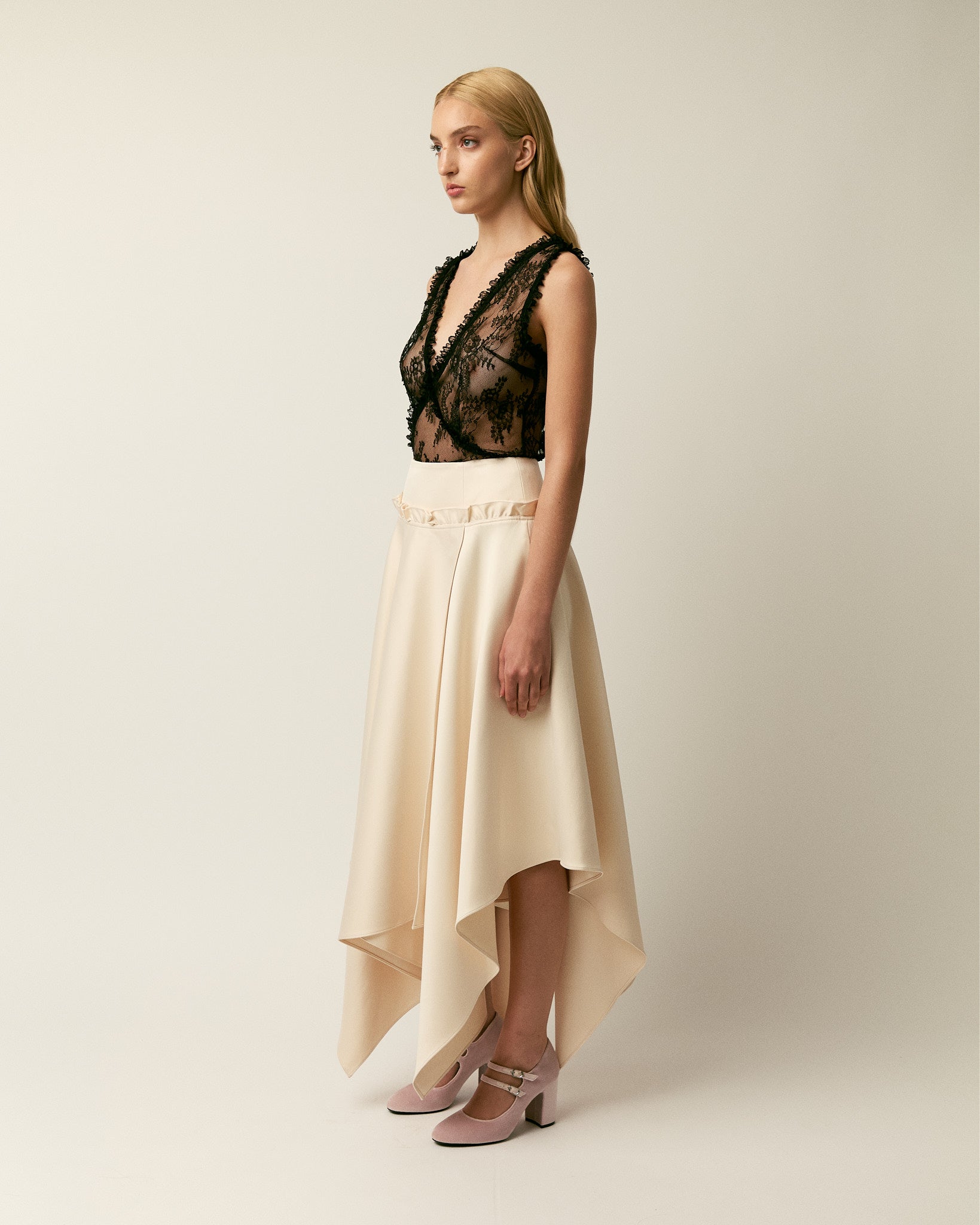 The Vera satin skirt