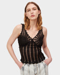 The Gwen crochet tank in black - final sale
