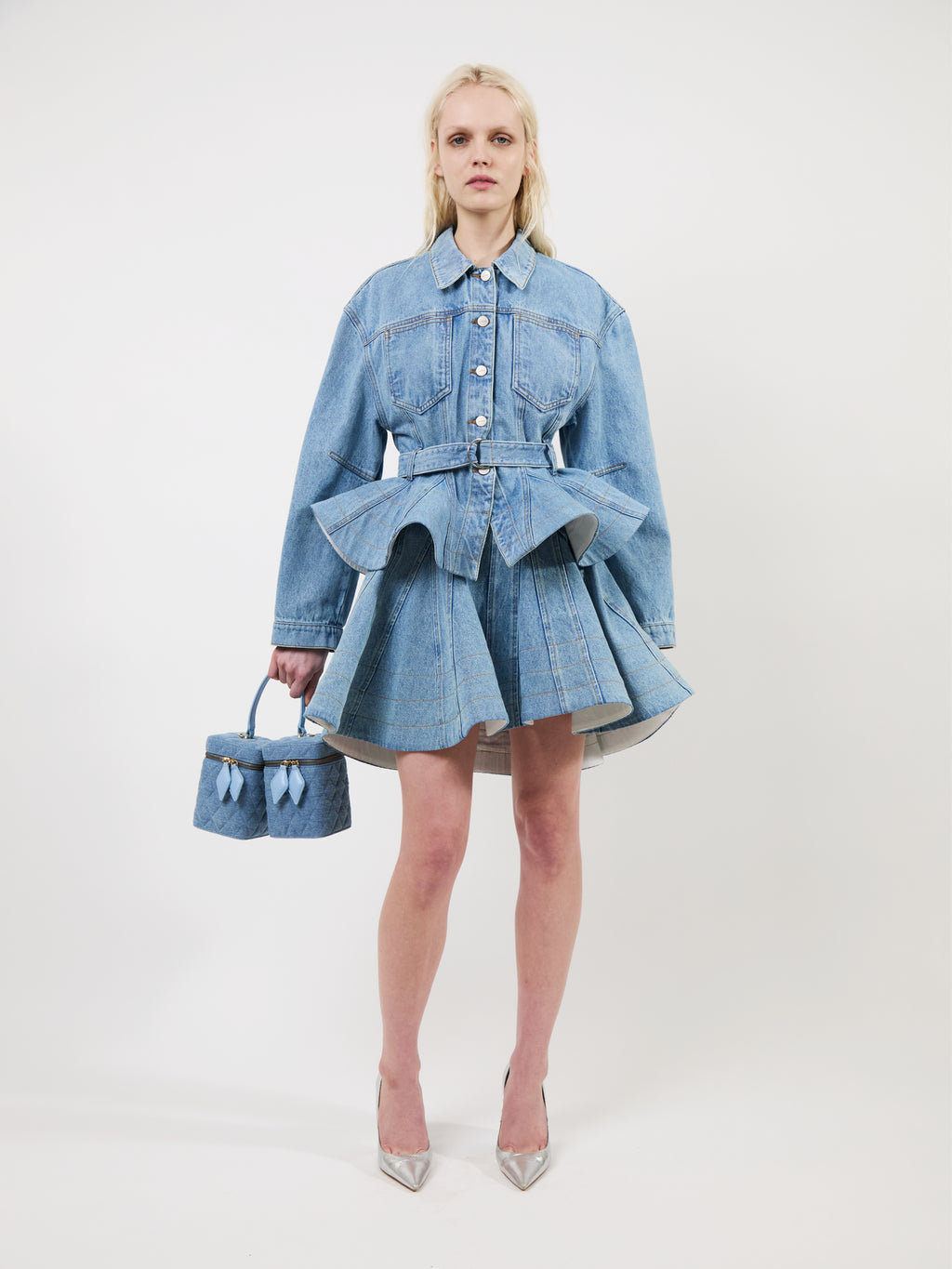 The Alex peplum denim jacket – Aknvas