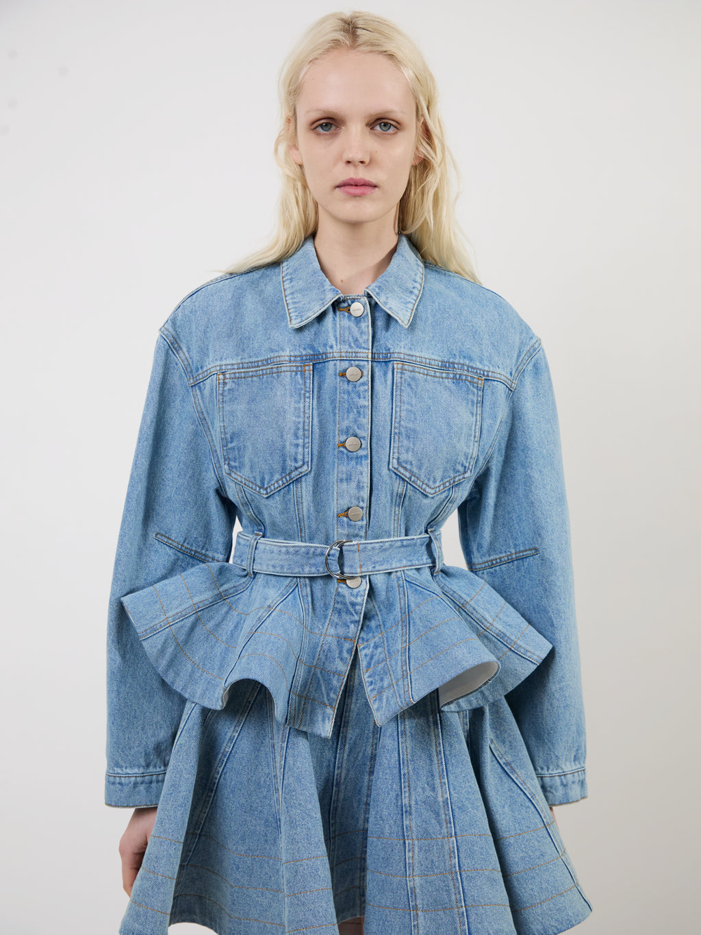 The Alex peplum denim jacket