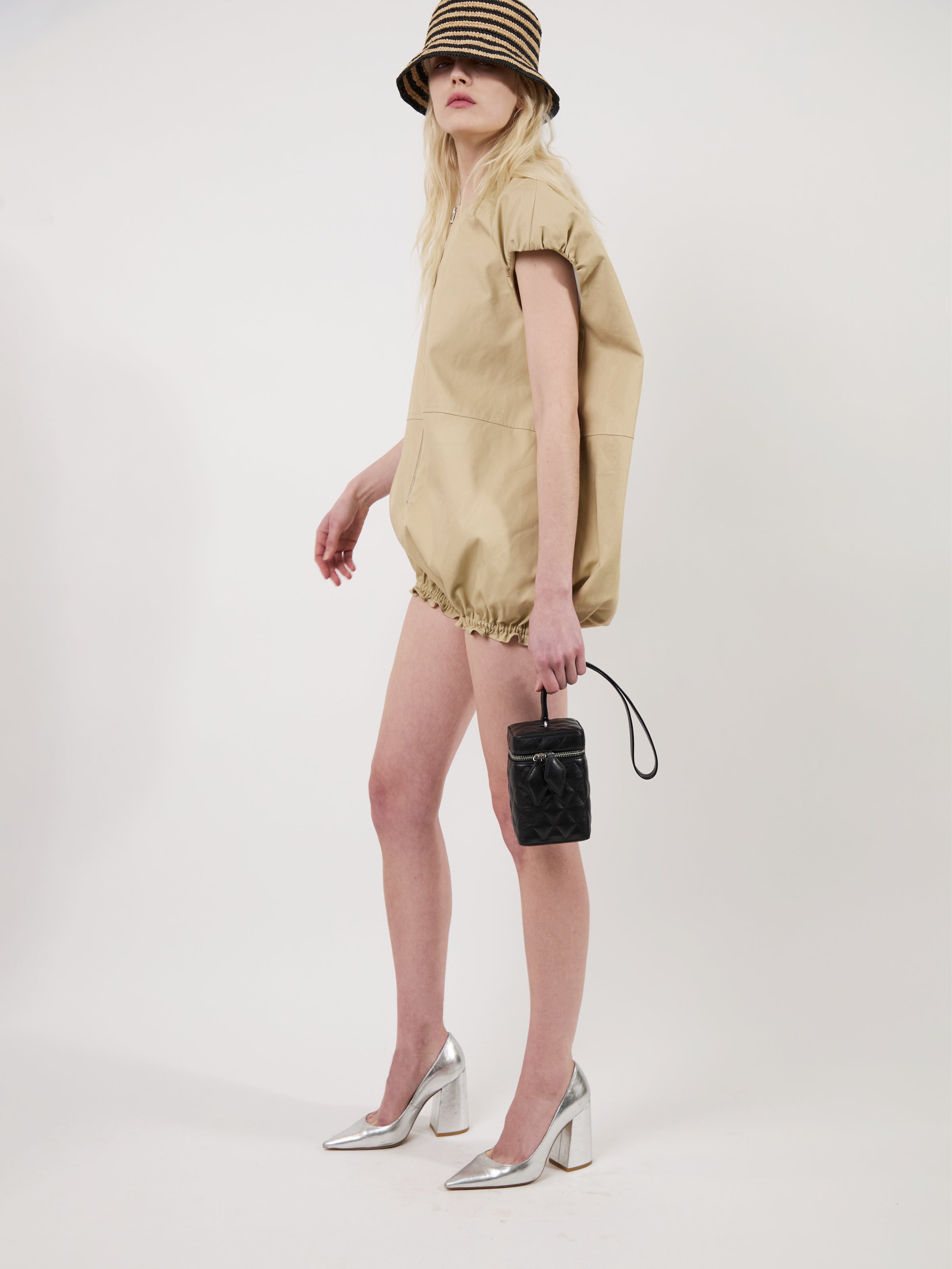 The Rayne canvas cocoon romper