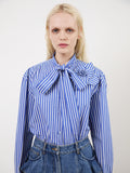 The tied Flor shirt in blue