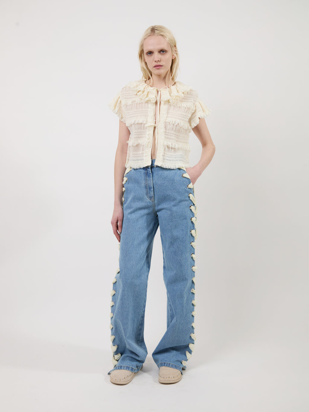 The Lyd laced trousers in denim