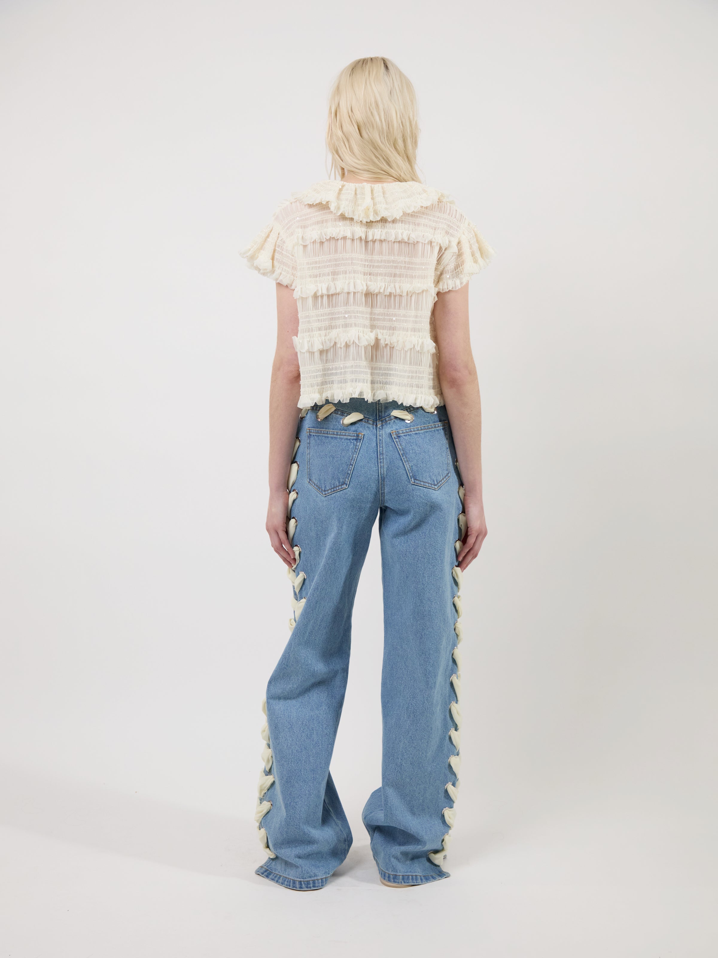 The Lyd laced trousers in denim