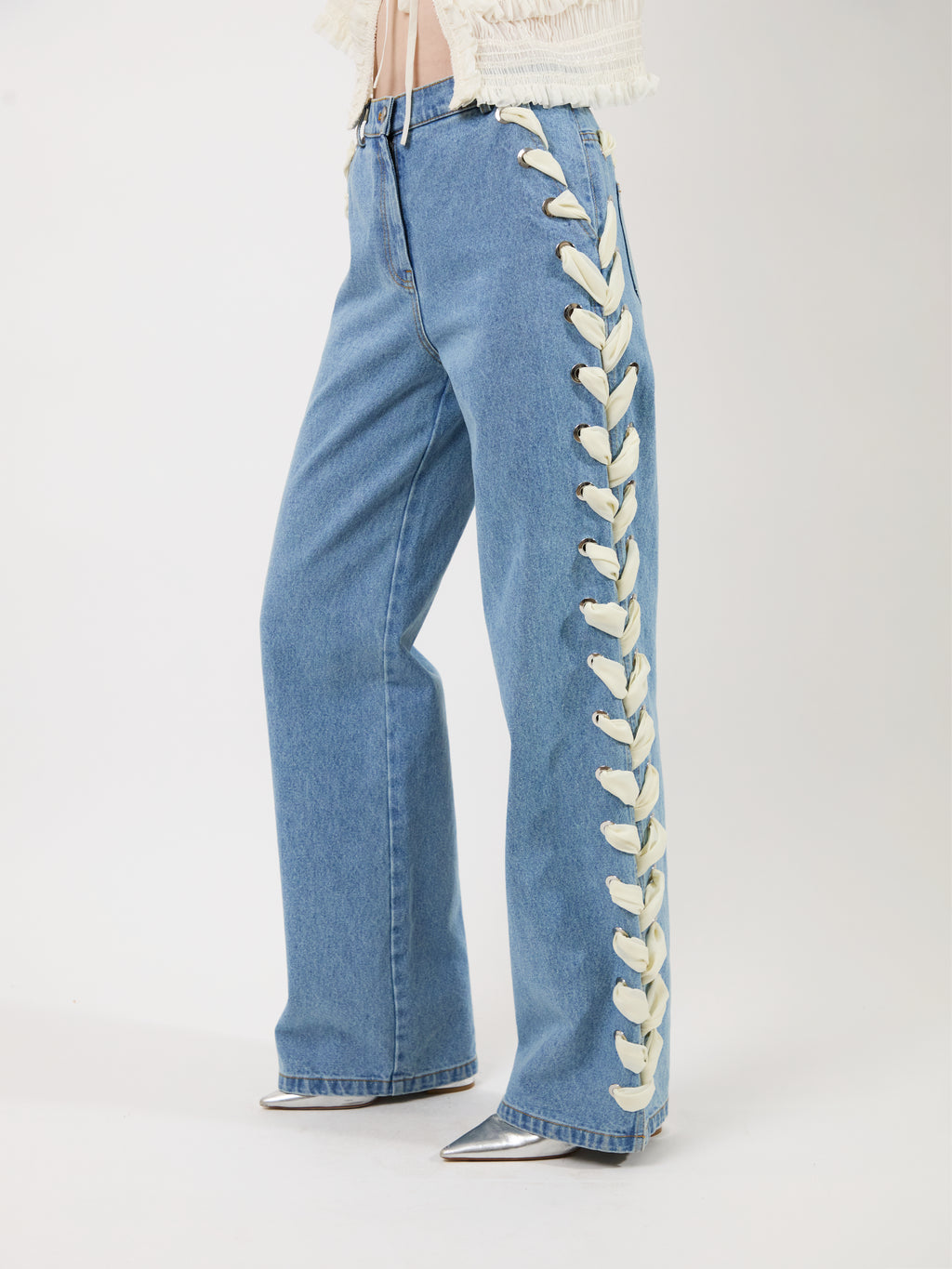 The Lyd laced trousers in denim