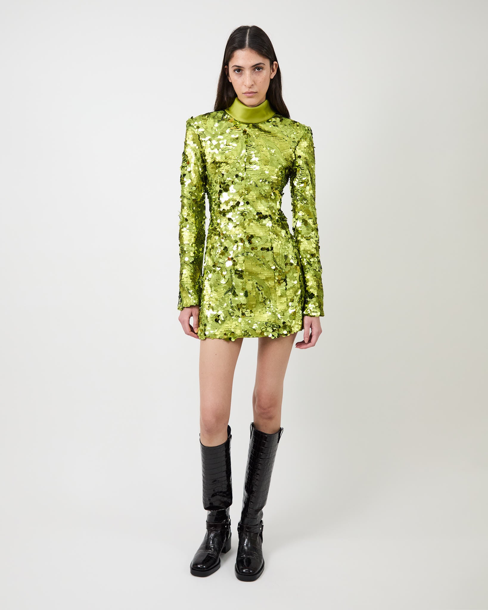 The Toni sequin dress in citronnelle