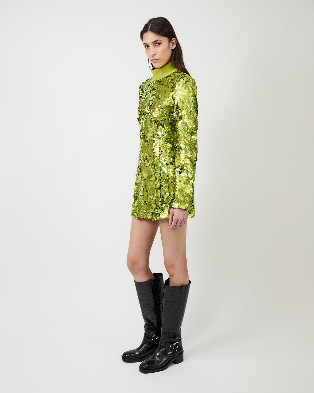The Toni sequin dress in citronnelle