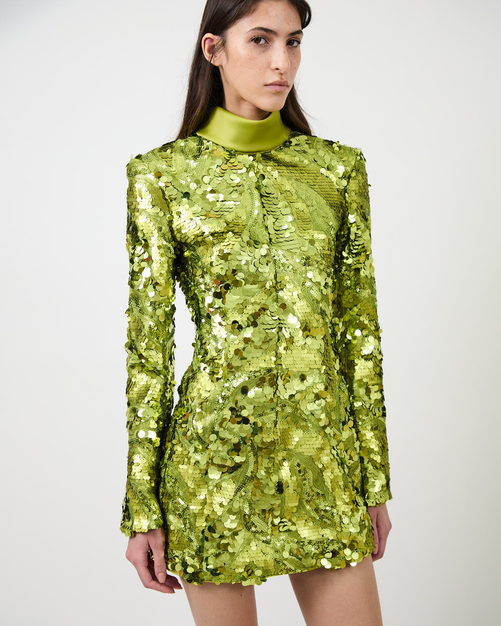 The Toni sequin dress in citronnelle