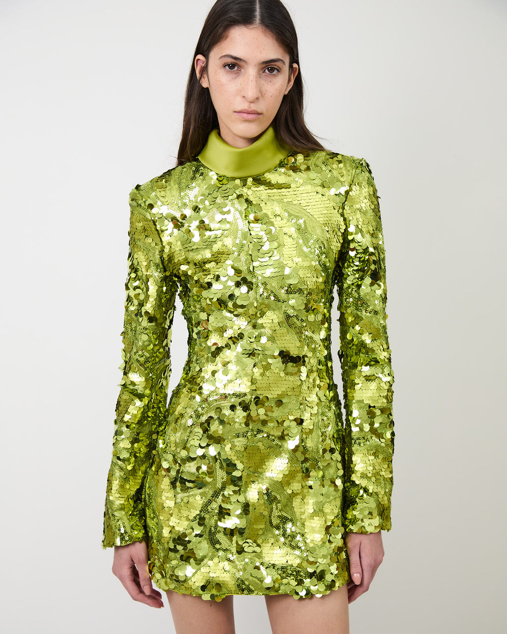 The Toni sequin dress in citronnelle
